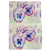 Pansy Pansies Paarse Bloem Bloem Roze Medium Cadeauzakje (Achterkant)