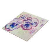 Pansy Pansies Paarse Bloem Bloem Roze Tegeltje (Zijkant)