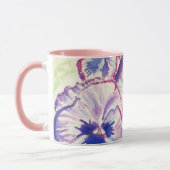 Pansy Pansies Paarse Bloem Bloemen Roze Moeders Mok (Links)