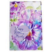 Pansy Pansies Paarse Bloem Verjaardag Meisjes Naam Medium Cadeauzakje (Voorkant)