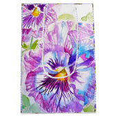 Pansy Pansies Paarse Bloem Verjaardag Meisjes Naam Medium Cadeauzakje (Achterkant)