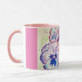 Pansy Pansies Paarse Waterverf Bloem Bloem Roze Mok (Links)