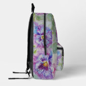 Pansy Pansies Paarse Waterverf meisjes rugzak (Links)