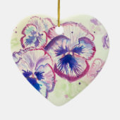 Pansy Pansies Waterverf Bloemen Naam Decoratie (Achterkant)