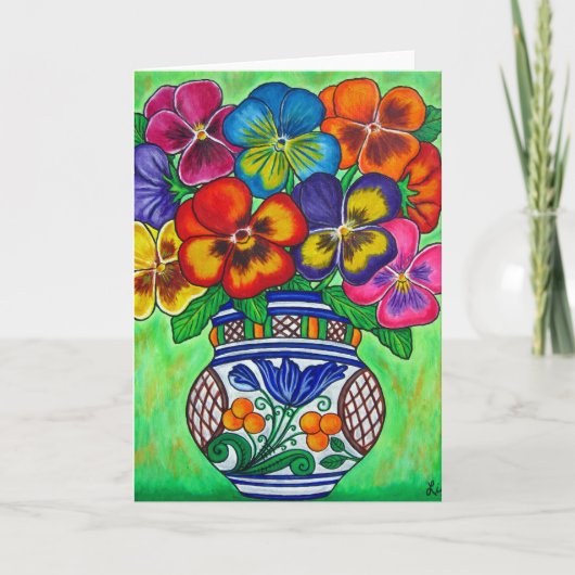 Pansy Parade Wenskaart Kaart (Voorkant)
