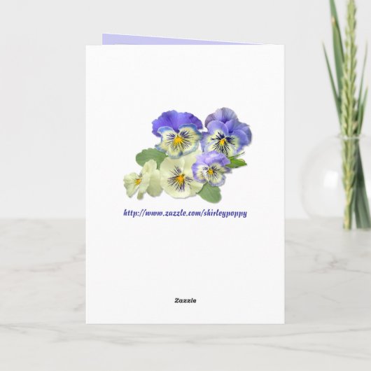 PANSY PASTEL ~ Denk aan je! Kaart (Achterkant)