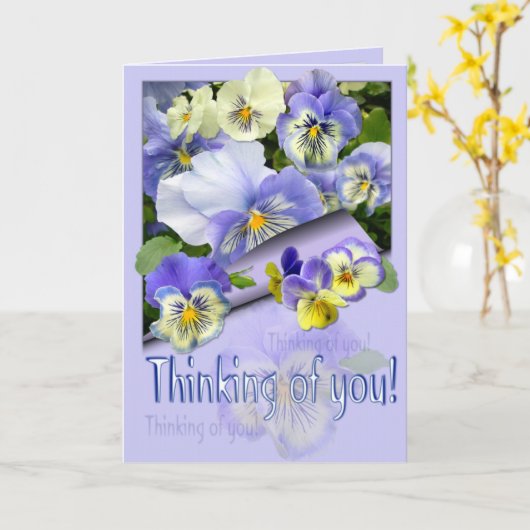 PANSY PASTEL ~ Denken aan jou! ~ KAART (Gele Bloem)