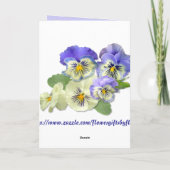 PANSY PASTEL ~ Denken aan jou! ~ KAART (Achterkant)