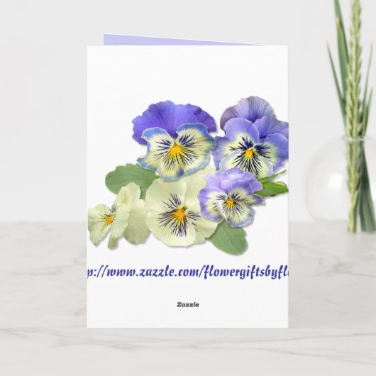 PANSY PASTEL ~ Denken aan jou! ~ KAART (Achterkant)