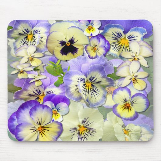 PANSY PASTEL ~ Mousepad Muismat (Voorkant)