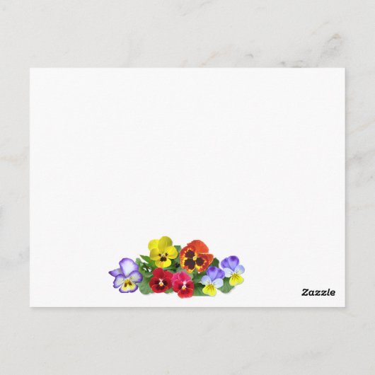 PANSY PATCHWORK BRIEFKAART (Achterkant)