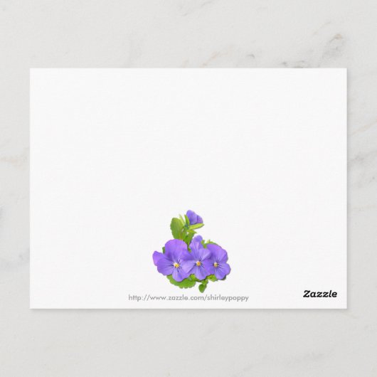 PANSY PATCHWORK BRIEFKAART (Achterkant)