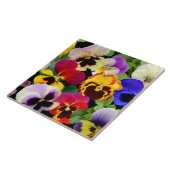 Pansy Patchwork ~ Keramische tegel Tegeltje (Zijkant)