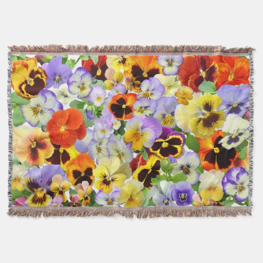 Pansy Patchwork Throw Blanket Deken (Voorkant)