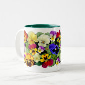 Pansy Patchwork Two-Tone Coffee Mok (Voorkant links)