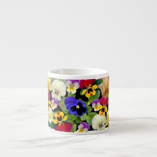 Pansy Patchwork Two-Tone Coffee Mok (Voorkant)
