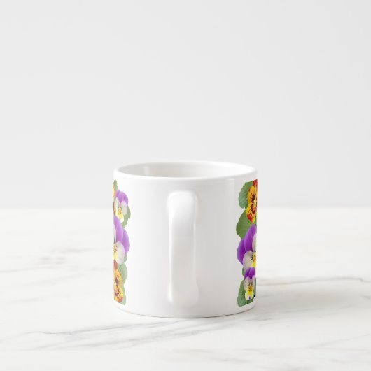 Pansy Patchwork Two-Tone Coffee Mok (Achterkant)