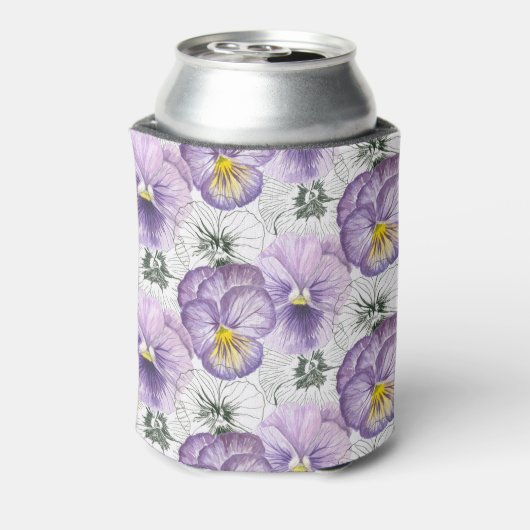 Pansy patroon blikjeskoeler (Blikje Achterkant)