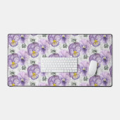 Pansy patroon bureaumat (Keyboard & Muis)