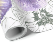 Pansy patroon cadeaupapier (Rol Hoek)
