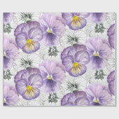 Pansy patroon cadeaupapier (Vlak)