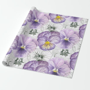 Pansy patroon cadeaupapier