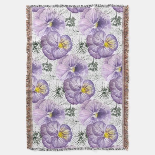 Pansy patroon deken (Voorkant Verticaal)