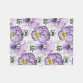 Pansy patroon fleece deken (Voorkant (Horizontaal))