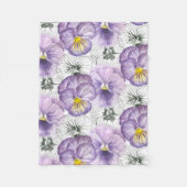Pansy patroon fleece deken (Voorkant)
