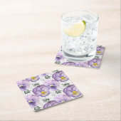 Pansy patroon kartonnen onderzetters (Insitu)