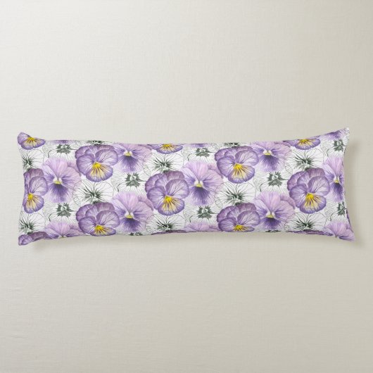 Pansy patroon lichaamskussen (Achterkant)