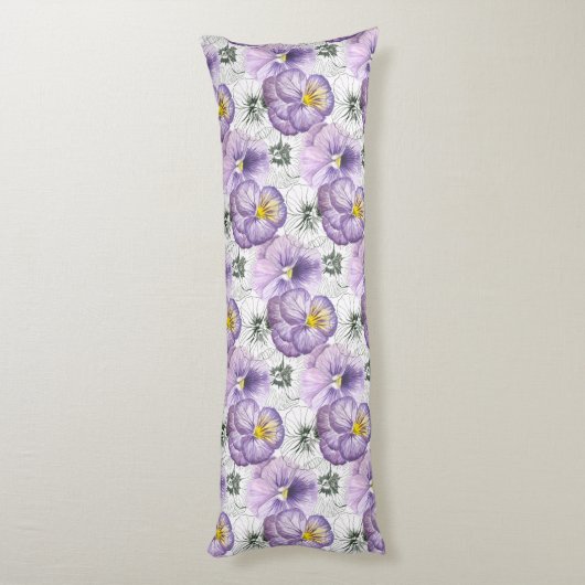 Pansy patroon lichaamskussen (Achterkant (Verticaal))