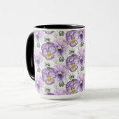 Pansy patroon mok (Voorkant links)