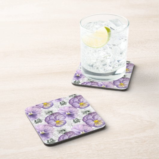 Pansy patroon onderzetter (Rechterzijde)