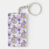 Pansy patroon sleutelhanger (achterkant)