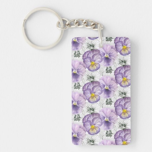 Pansy patroon sleutelhanger (Voorkant)