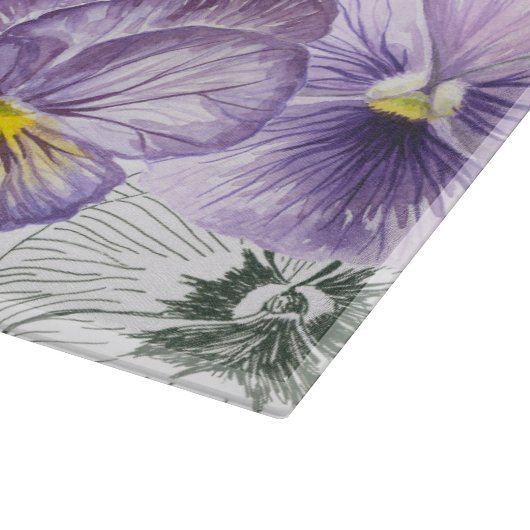 Pansy patroon snijplank (Hoek)