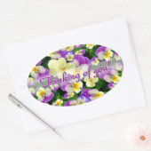 Pansy Perfect Denking of You Ovale Sticker (Envelop)