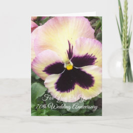 Pansy Personalized 70th Wedding Jubileum Kaart