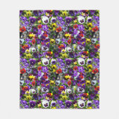 Pansy Photo Collage Fleece Deken (Voorkant)
