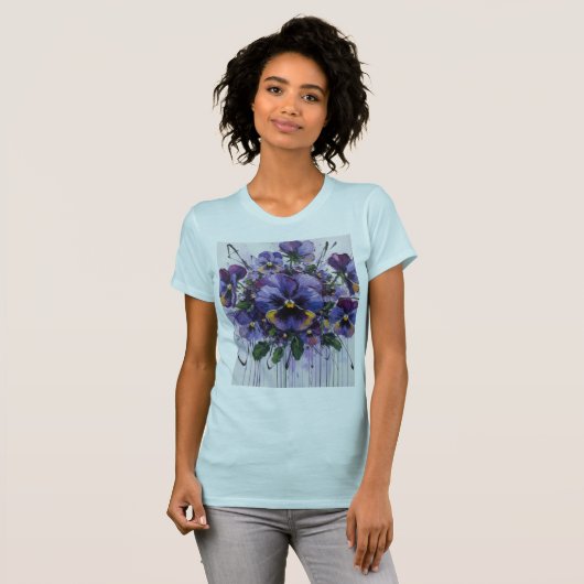 Pansy Poem-Abstract Bloom T-shirt (Voorkant volledig)