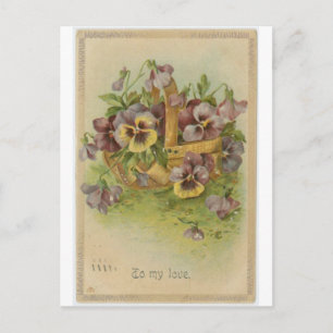  Pansy Post Kaarten Victoriaans Valentijnse Feestdagenkaart