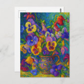 Pansy Postcard Briefkaart (Voorkant / Achterkant)