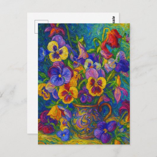 Pansy Postcard Briefkaart (Voorkant / Achterkant)