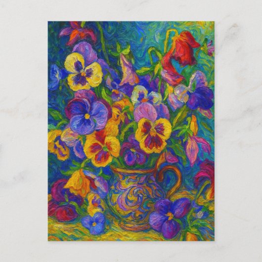 Pansy Postcard Briefkaart (Voorkant)