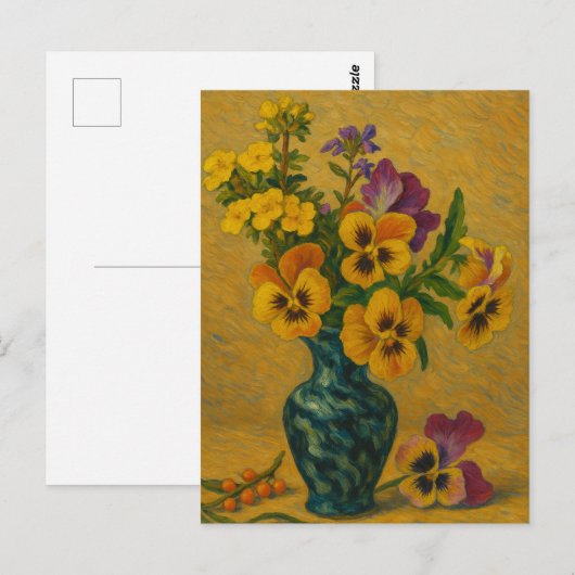 Pansy Postcard Briefkaart (Voorkant / Achterkant)