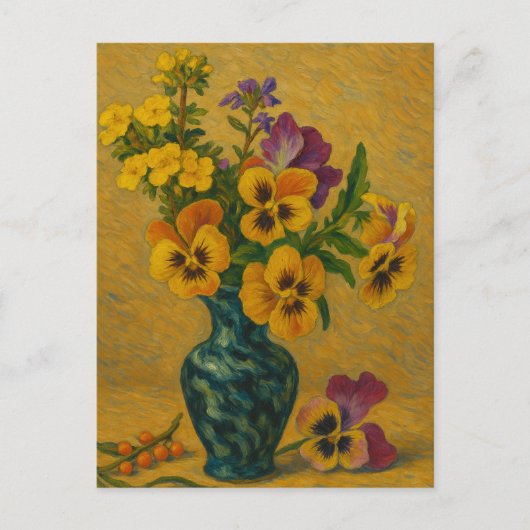 Pansy Postcard Briefkaart (Voorkant)
