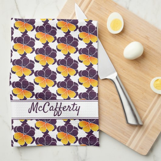 Pansy Power Theedoek (Quarter Fold)