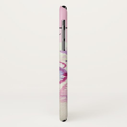 Pansy Roze Waterverf Pansies Bloemen Telefoon Case-Mate iPhone Case (Achterkant/links)