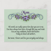 Pansy Scrolls-Briefkaart Briefkaart (Voorkant)